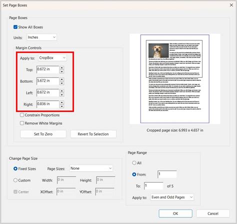 Crop PDF pages in Adobe Acrobat.